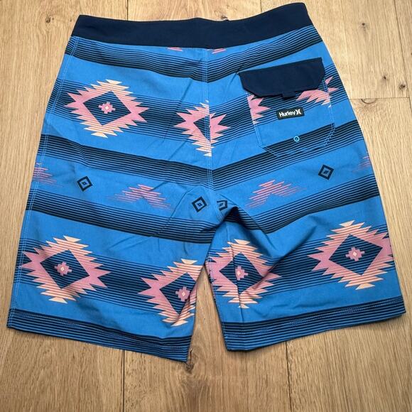 NWT Hurley Weekender 20" Board Shorts Blue Geometric Men's Swimwear 29 - Picture 4 of 6
